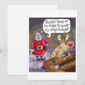 Drunken Rudolph the Red Nosed Reindeer Feestdagenkaart (Voorkant / Achterkant)