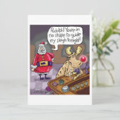 Drunken Rudolph the Red Nosed Reindeer Feestdagenkaart (Staand voorkant)
