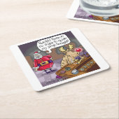 Drunken Rudolph the Red Nosed Reindeer Kartonnen Onderzetters (Schuin)