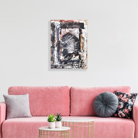 Drunken Self Portrait Wrapped Canvas (Insitu (Woonkamer))