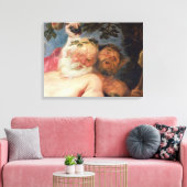 Drunken Silenus Ondersteund door satellieten, c.16 Canvas Afdruk (Insitu (Woonkamer))