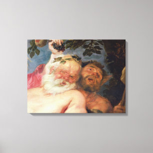 Drunken Silenus Ondersteund door satellieten, c.16 Canvas Afdruk