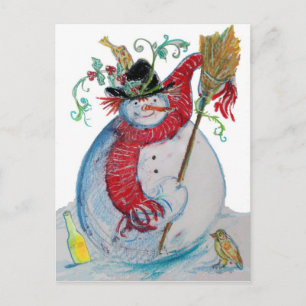 DRUNKEN SNOWMAN BRIEFKAART