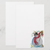 DRUNKEN SNOWMAN BRIEFPAPIER (Voorkant / Achterkant)