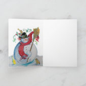 DRUNKEN SNOWMAN FEESTDAGEN KAART (Binnen)