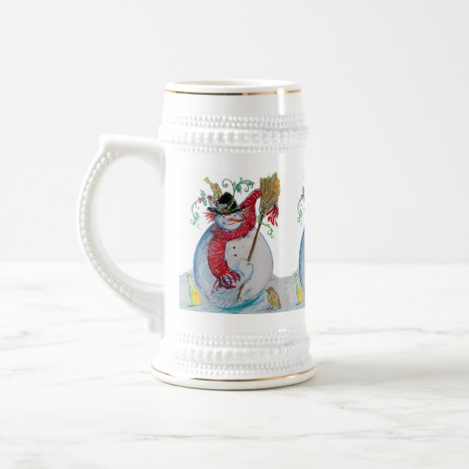 DRUNKEN SNOWMAN - Gepersonaliseerd Bierpul (Links)