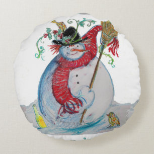DRUNKEN SNOWMAN ROND KUSSEN