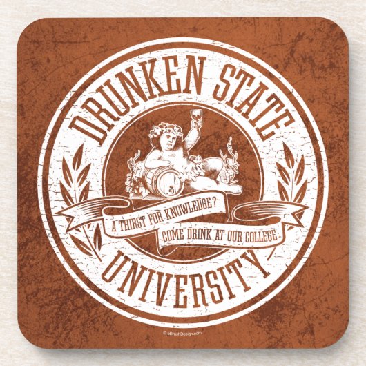 Drunken State Universiteit Drankjes Onderzetter (Voorkant)