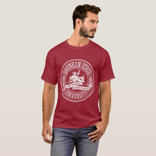 Drunken State Universiteit T-shirt (Voorkant volledig)