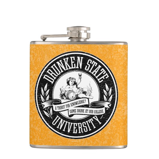Drunken State University Flask Heupfles (Voorkant)