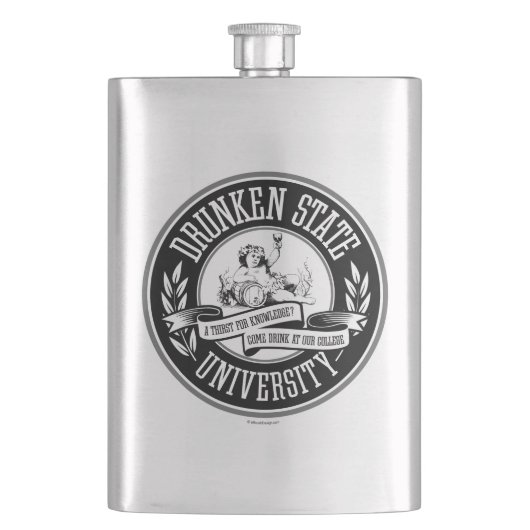Drunken State University Hip Flask Flacon (Voorkant)