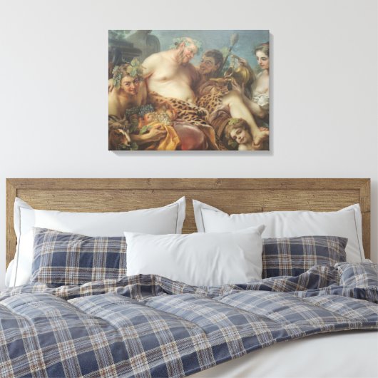 Drunkenness of Silenus (door Carle van Loo) Canvas Afdruk (Insitu (Slaapkamer))