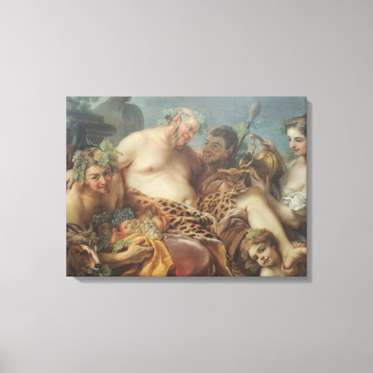 Drunkenness of Silenus (door Carle van Loo) Canvas Afdruk (Voorkant)