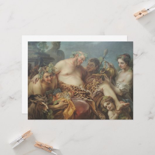 Drunkenness of Silenus (door Carle van Loo) Kaart (Voorkant / Achterkant in situ)