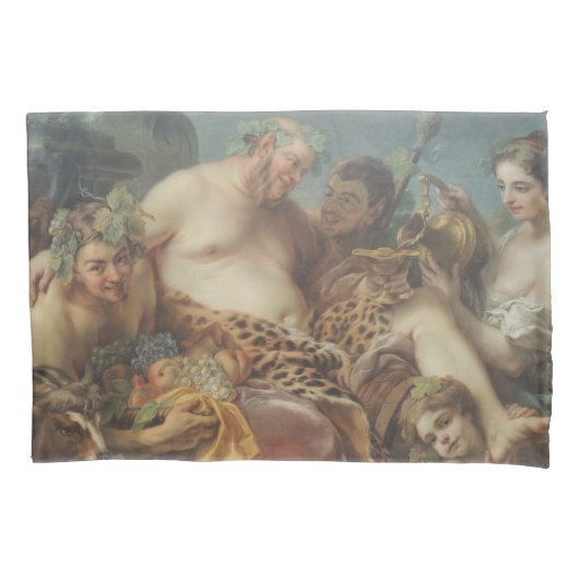 Drunkenness of Silenus (door Carle van Loo) Kussensloop (Voorkant-Links)
