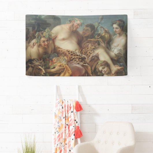 Drunkenness of Silenus (door Carle van Loo) Spandoek (Insitu)