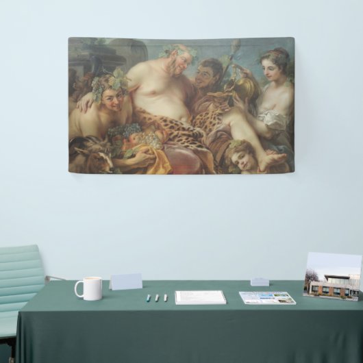 Drunkenness of Silenus (door Carle van Loo) Spandoek (Beurs)