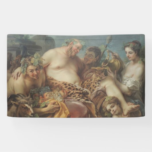 Drunkenness of Silenus (door Carle van Loo) Spandoek (Horizontaal)