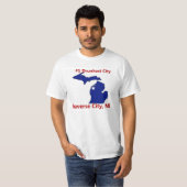 Drunkest City in Michigan Traverse City Mannen TSh T-shirt (Voorkant volledig)