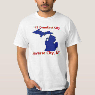 Drunkest City in Michigan Traverse City Mannen TSh T-shirt