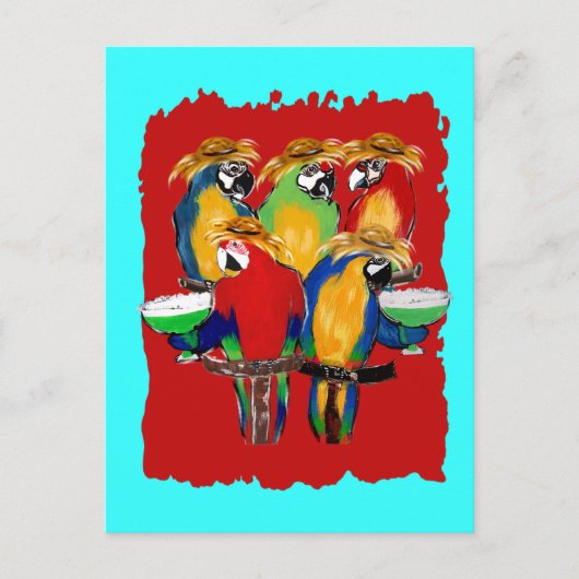 Drunkin Parrots Briefkaart (Voorkant)
