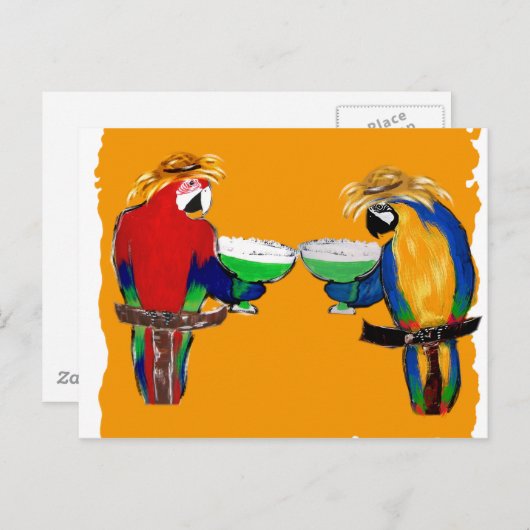 Drunkin Parrots Briefkaart (Voorkant / Achterkant)