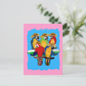 Drunkin Parrots Briefkaart (Staand voorkant)