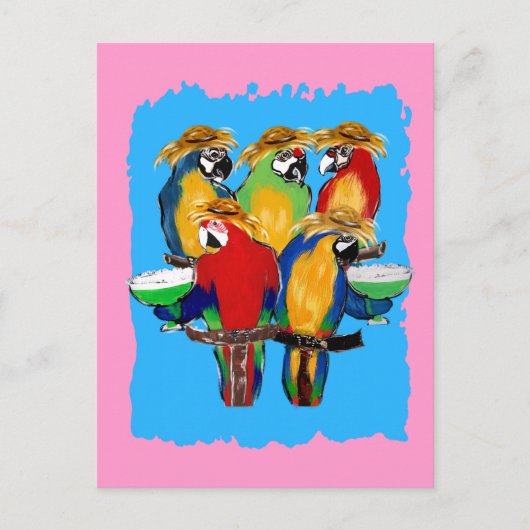 Drunkin Parrots Briefkaart (Voorkant)