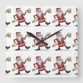 "DRUNKIN" SANTA" KLOCK VIERKANTE KLOK (Voorkant)