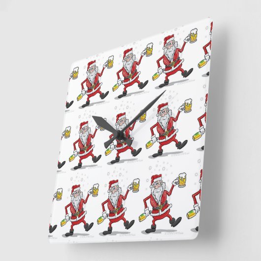 "DRUNKIN" SANTA" KLOCK VIERKANTE KLOK (Hoek)