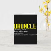 Drunkle Definition Werelds beste oom ooit Funny Dr Kaart (Gele Bloem)