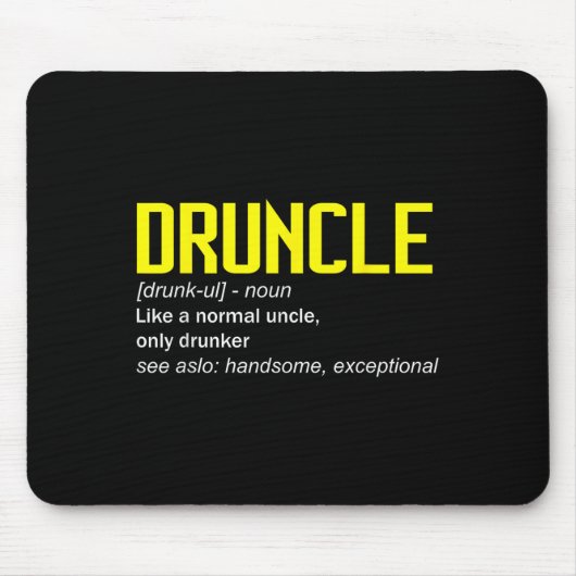 Drunkle Definition Werelds beste oom ooit Funny Dr Muismat (Voorkant)