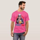 Drunkle Sam Funny 4th of July Uncle Sam USA Beer D T-shirt (Voorkant volledig)