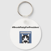 #DrunkPattyForPresident Basic Sleutelhanger (Voorkant)