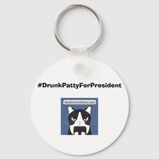 #DrunkPattyForPresident Basic Sleutelhanger (Voorkant)