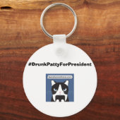 #DrunkPattyForPresident Basic Sleutelhanger (Voorkant)
