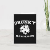 Drunky Mcdrunkerson Funny St. Patricks Day Irish D Kaart (Voorkant)