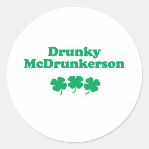 DRUNKY MCDRUNKERSON RONDE STICKER