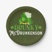 Drunky McDrunkerson St. Patrick's Day Papieren Bordje (Voorkant)