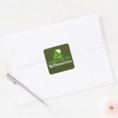 Drunky McDrunkerson St. Patrick's Day Vierkante Sticker (Envelop)