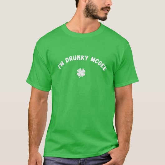 Drunky Mcgee St Patricks Day Couple T-shirt (Voorkant)