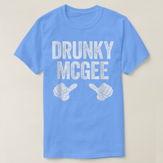 Drunky Mcgee St Patricks Day Couple T-shirt (Design voorkant)