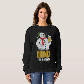 Drunky The Snowman Merry Drunk I'm Christmas Xmas Trui (Voorkant volledig)