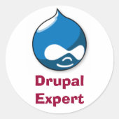 Drupal Expert Ronde Sticker (Voorkant)