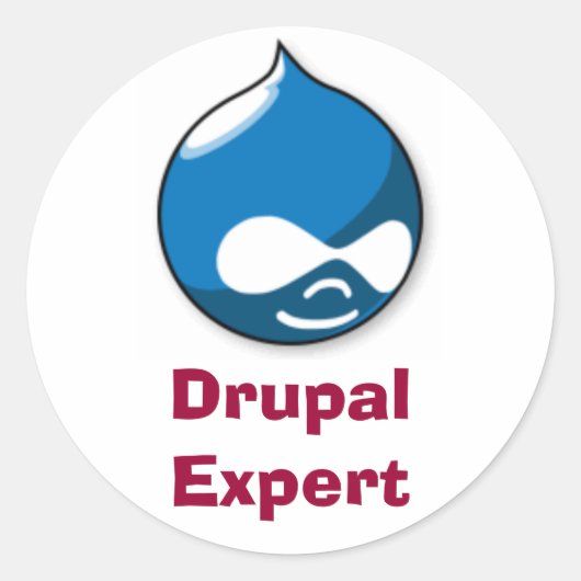 Drupal Expert Ronde Sticker (Voorkant)