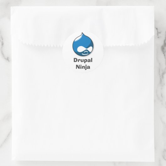 Drupal Ninja Ronde Sticker (Tas)