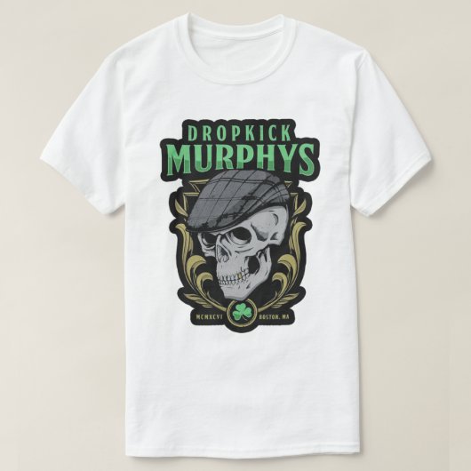 drupkickmurphys, maskese murphys, muziekmurphys t-shirt (Design voorkant)