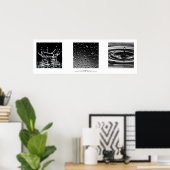 Druplets drievoudig afdrukken poster (Thuiskantoor)