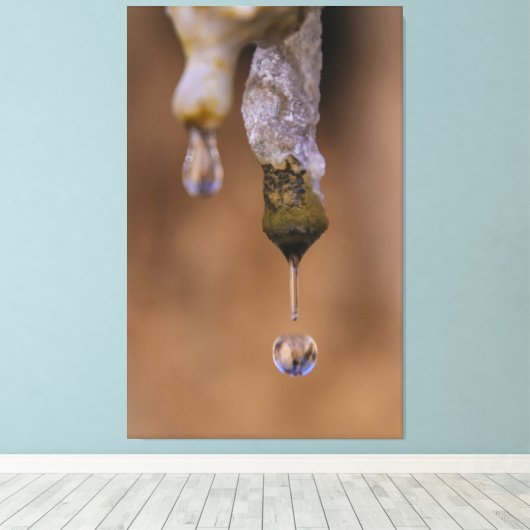 druppel canvas afdruk (Insitu (Houten vloer))