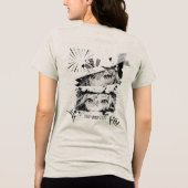 Druppel Drop Ogen, Trippy Gothic Grunge Straatmode Tri-Blend Shirt (Achterkant)